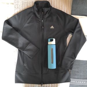 Adidas Track Jacket & Glass Water Bottle